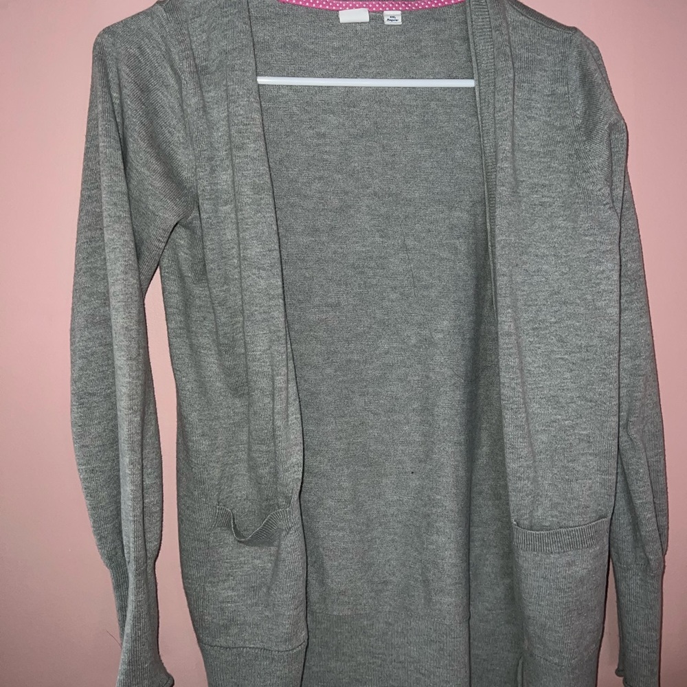 grey gap kids cardigan